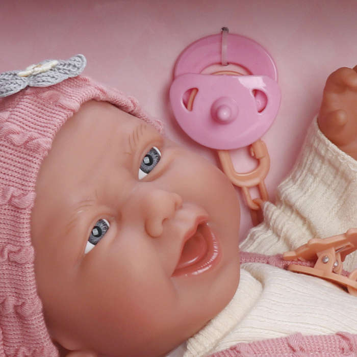Baby Doll with Vinyl Body, Clothing, Pacifier & Rattle - 40cm