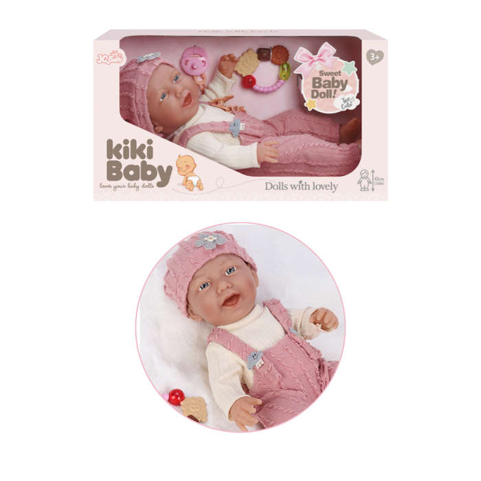 Baby Doll with Vinyl Body, Clothing, Pacifier & Rattle - 40cm