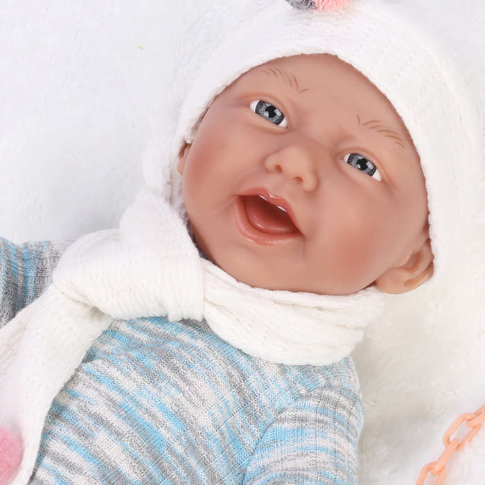 Baby Doll with Vinyl Body, Clothing, Pacifier & Bottle - 40cm