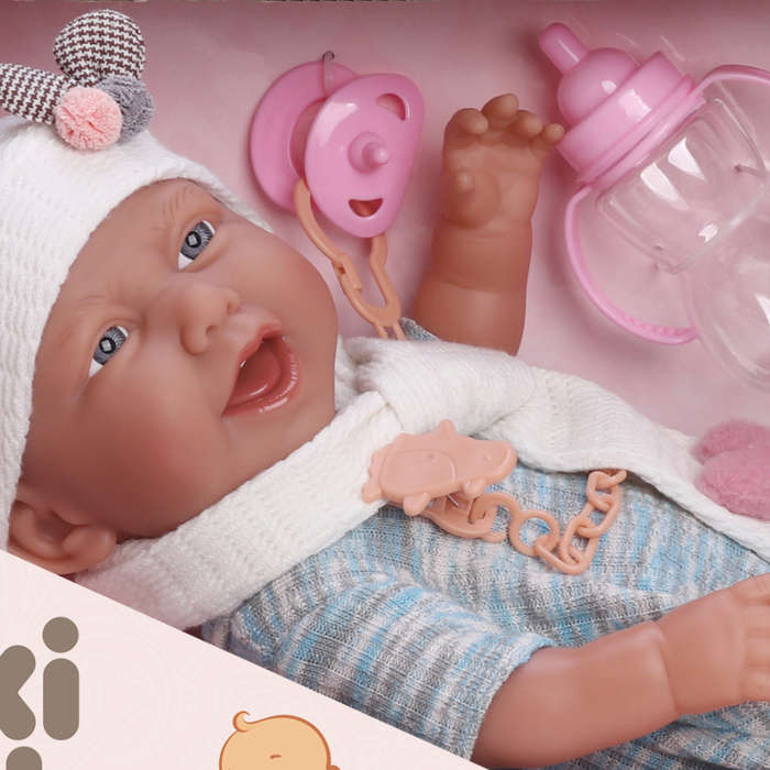 Baby Doll with Vinyl Body, Clothing, Pacifier & Bottle - 40cm