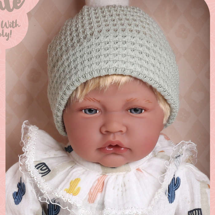 Baby Doll - Soft Cotton Body - Dress, Beanie & Shoes - 40cm