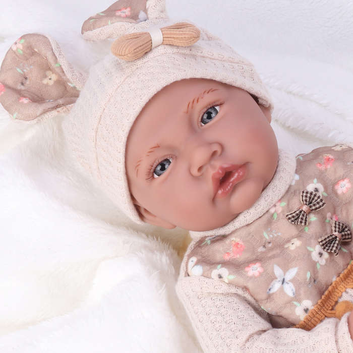 Baby Doll - Soft Cotton Body - Jumper, Beanie & Shoes - 40cm