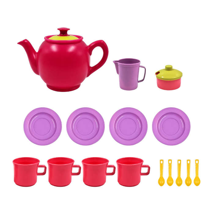 Greenbean - Pretend & Play Tea Set - Pastel - 18pcs