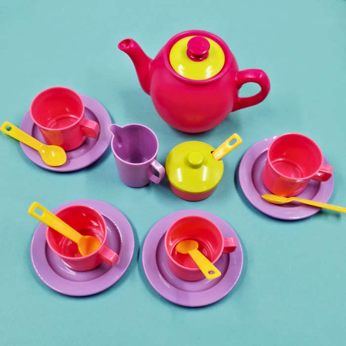 Greenbean - Pretend & Play Tea Set - Pastel - 18pcs