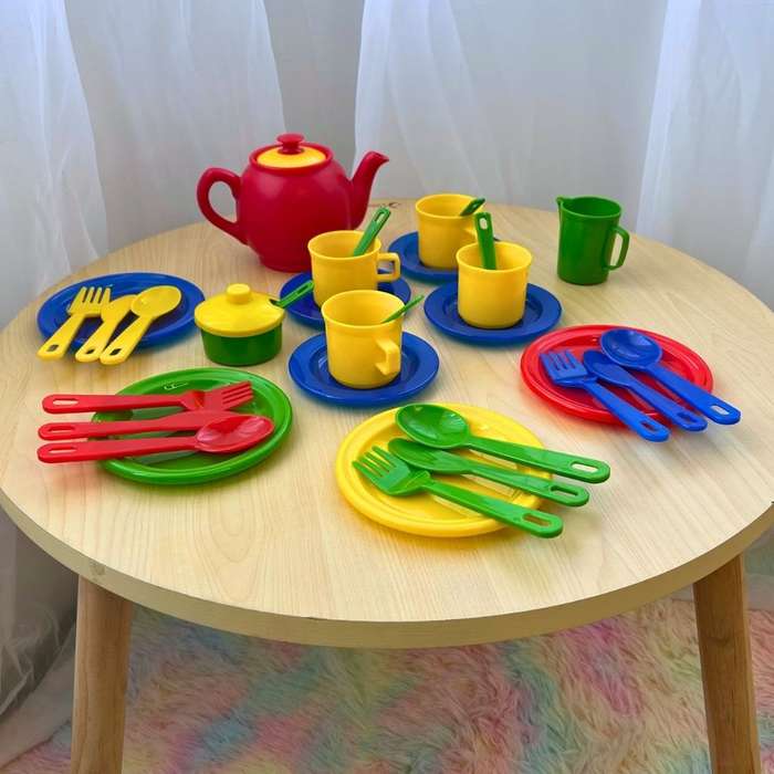 Greenbean - Pretend & Play Tea & Dinner Set - 34pcs