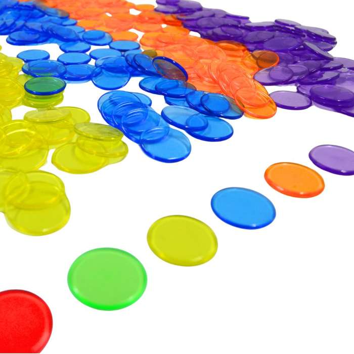 Greenbean - Translucent Round Counters - 6 Colours, 25mm, 300pcs