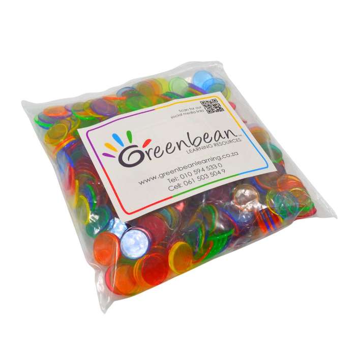Greenbean - Translucent Round Counters - 6 Colours, 25mm, 300pcs