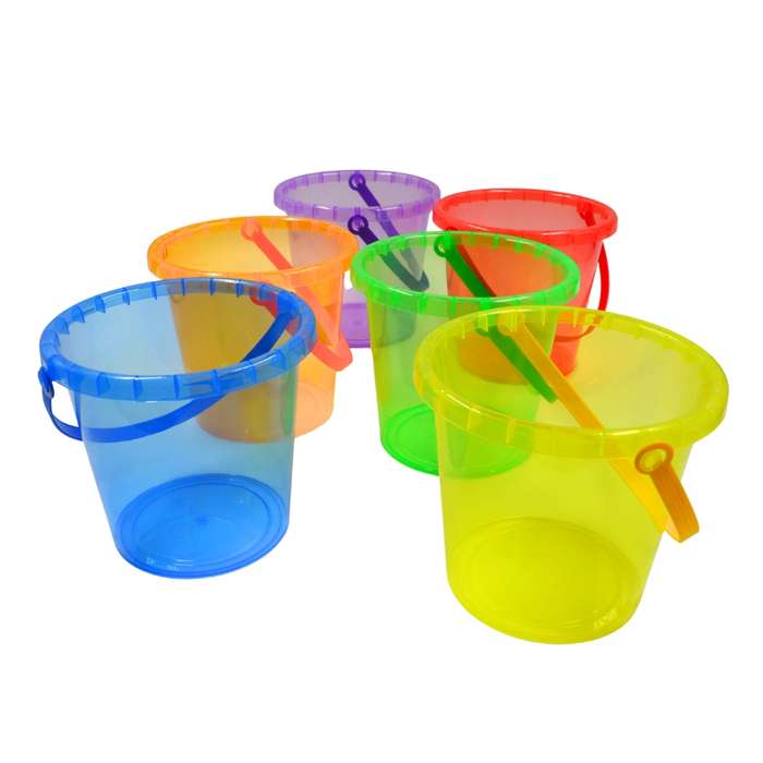Greenbean - Translucent Buckets - Water Play Set - 2 Litre - 6pcs