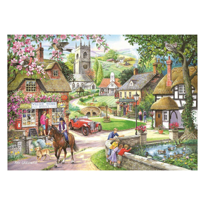 House of Puzzles - Feeding The Ducks - 1000 Piece Jigsaw Puzzle