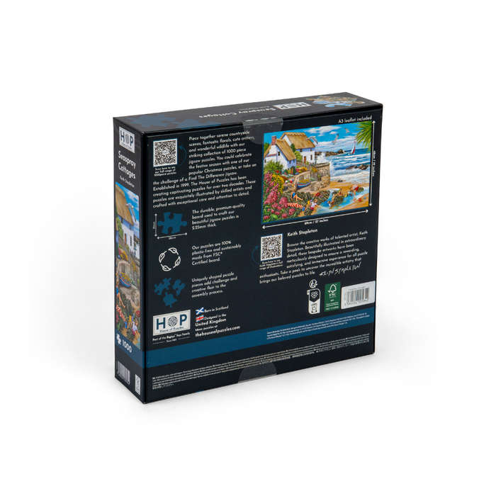 House of Puzzles - Seaspray Cottages - 1000 Piece Jigsaw Puzzle