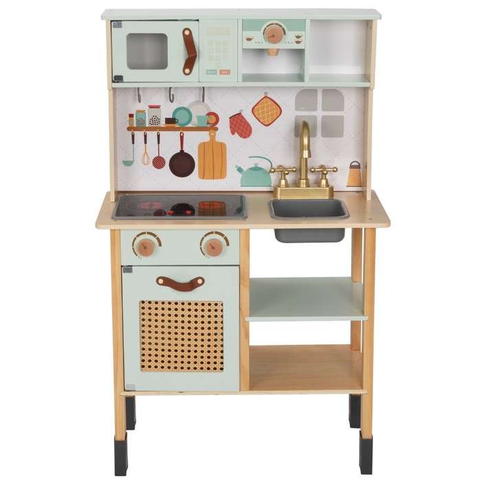 TookyToy - Pretend Play Wooden Kitchen Set - 11 Pieces