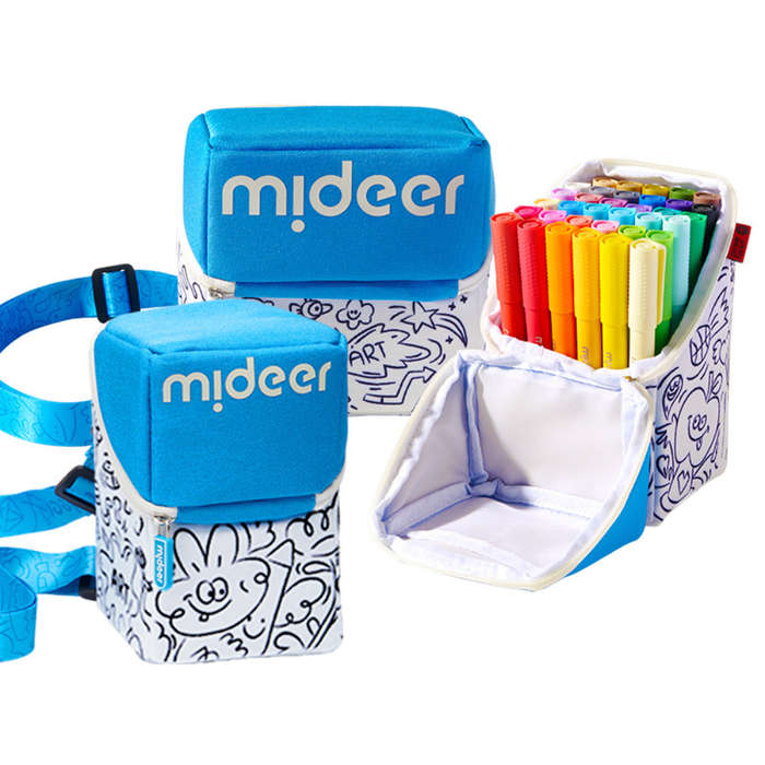 Mideer - Acrylic Markers with Doodle Bag - Brush Tip - 24 Colours