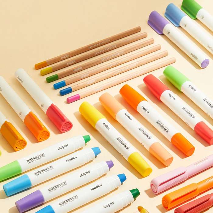 Mideer - Kids Drawing Art Set with Carry-on Bag - Blue - 75pcs