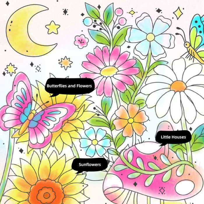 Mideer - Watercolour Painting Set - Travel Size - The Flower And The Butterfly