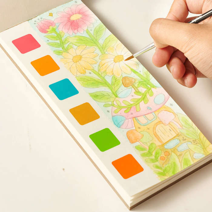 Mideer - Watercolour Painting Set - Travel Size - The Flower And The Butterfly