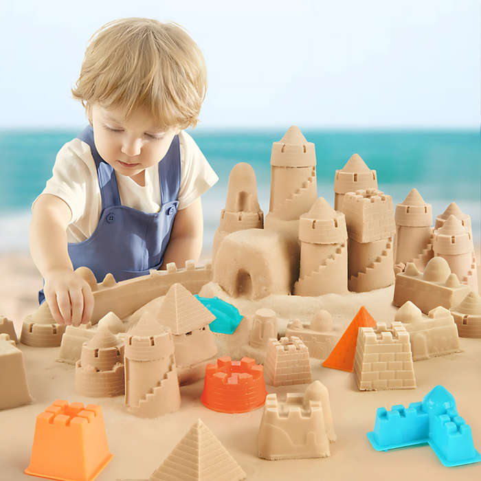 Mideer - Magic Sand Play Set - 2kg Kinetic Sand & 25 Sand Tools