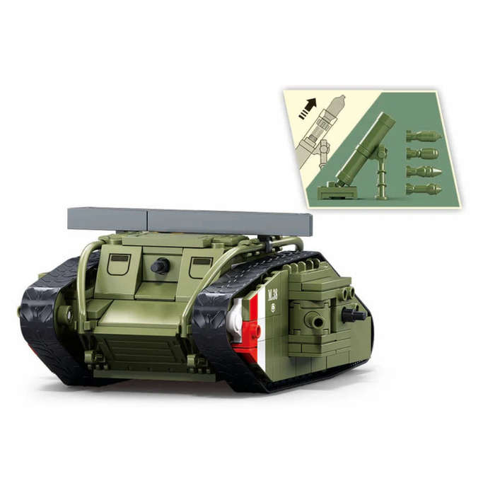 Sluban Building Set: Army - WWI Mark V Tank Offensive - 516 Pieces