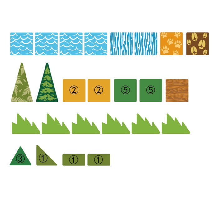 Magnetic Tiles - Jungle Animals Set - 30 Pieces