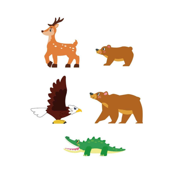 Magnetic Tiles - Forest Animals Set - 30 Pieces