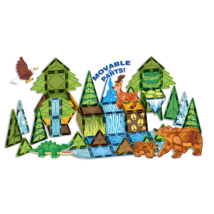 Magnetic Tiles - Forest Animals Set - 30 Pieces