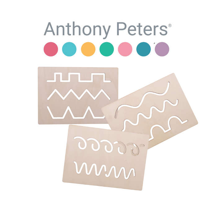 Anthony Peters - Wooden Pattern Stencils - 3 Pieces