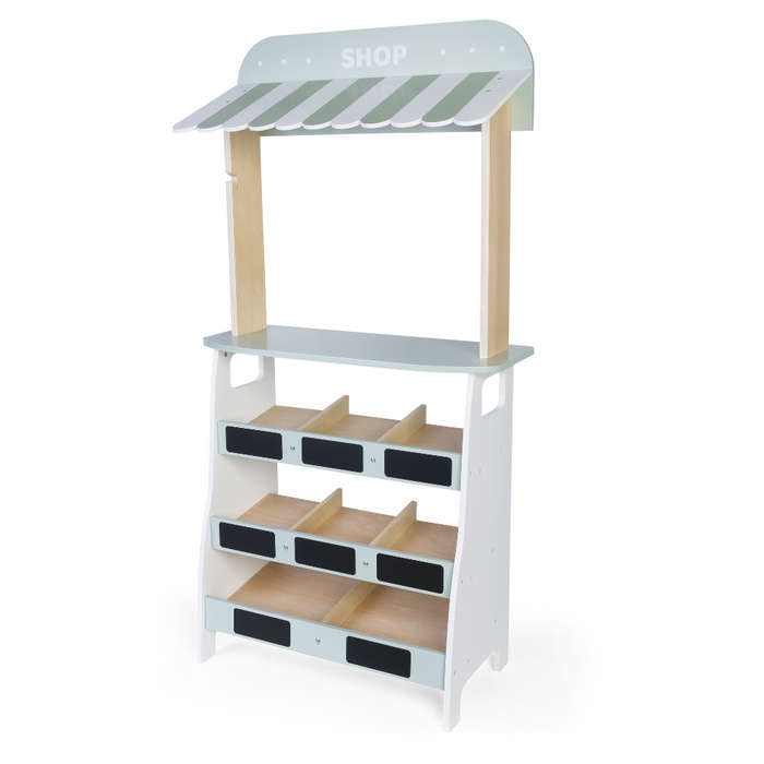 Greenbean - Pretend & Play - Wooden Farmer Market Stall - 20pcs
