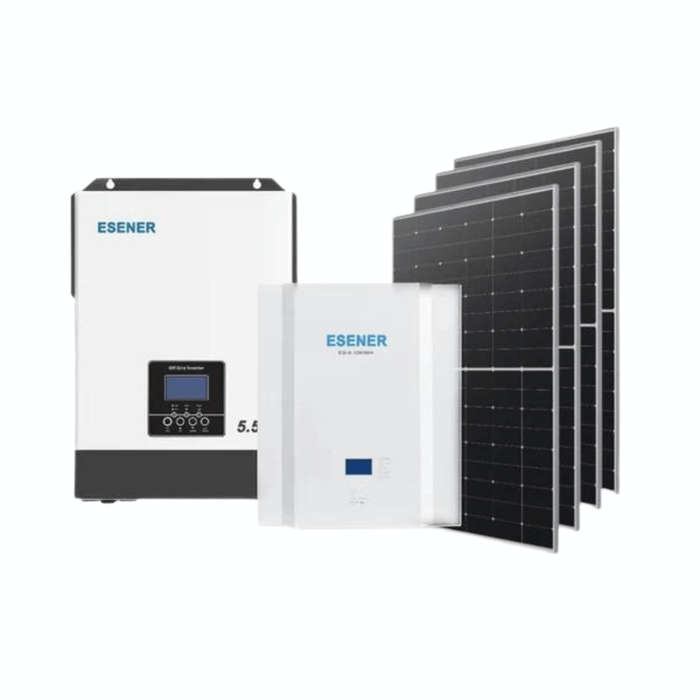 Esener 5.5KVA Hybrid Inverter & 5.12kWh Lithium Battery + Four 460W Solar Panels Combo
