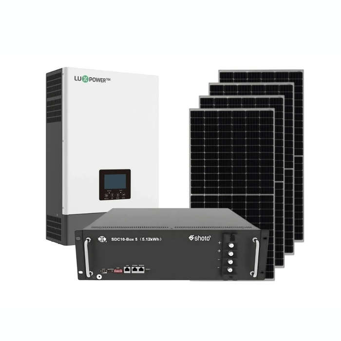 LuxPower 5KVA / 5000W Hybrid Inverter + 5.12kWh SHOTO Lithium Battery + 4x 545W Tier 1 Monocrysta...