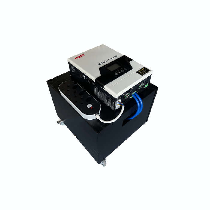 1KVA / 1000W MUST 12V Portable Solar Compatible Inverter System + Dual 100AH Gel Batteries
