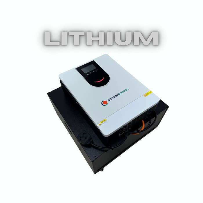 Conderenergy 10.2kVA / 10200W Hybrid Inverter MPPT + 5.12kWh Lithium Battery / Portable Plug & Pl...