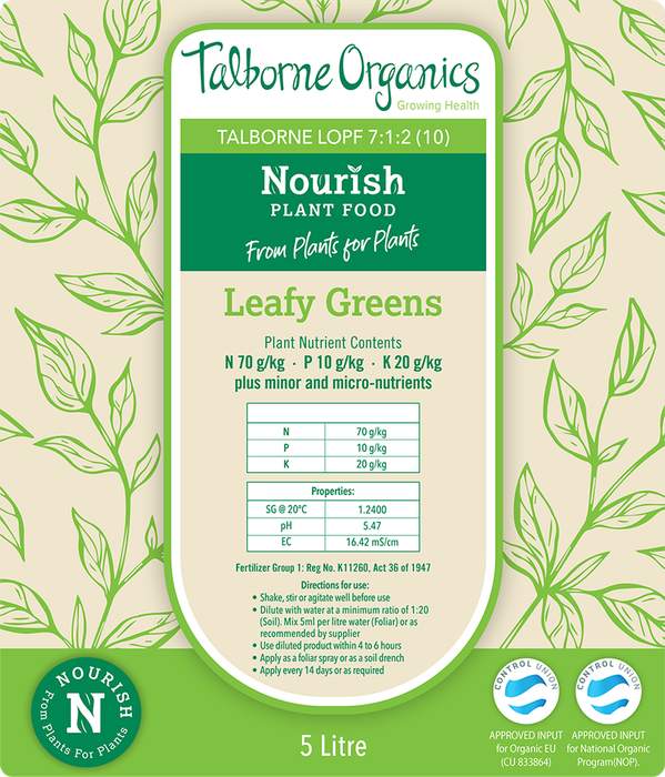 Talborne Nourish 7:1:2, Organic Liquid Fertilizer
