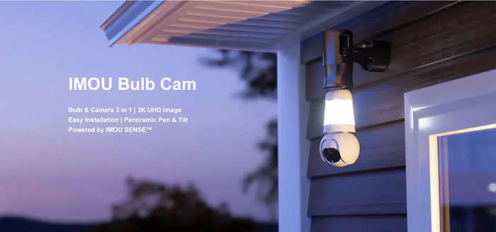 IMOU Bulb Cam 3MP WiFi Panoramic PT Security camera (2K)