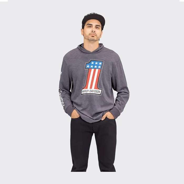 Men's #1 Race Slub Jersey Hooded Graphic Tee - XL