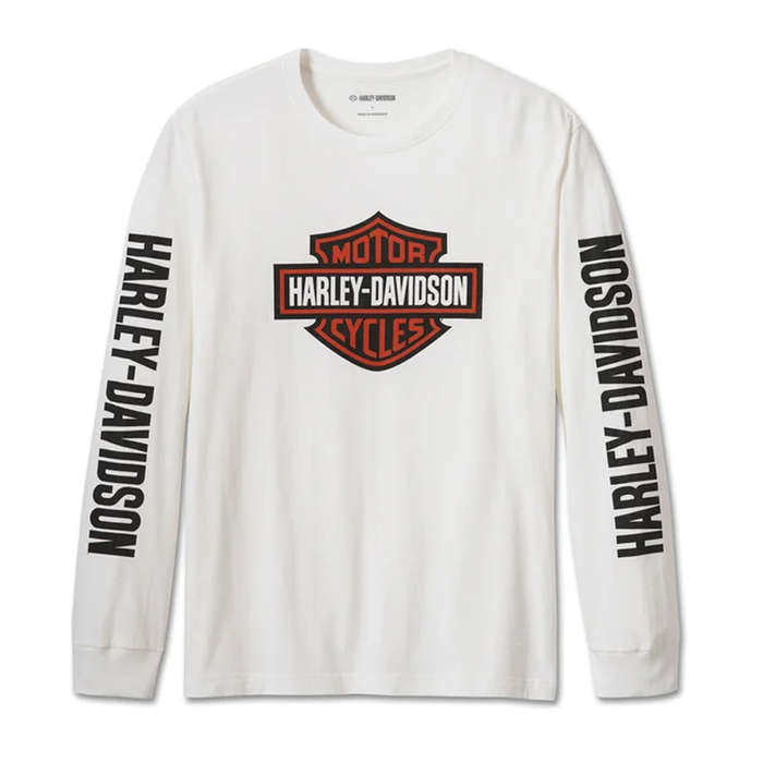 Men's Bar &amp; Shield Long Sleeve Tee - White - 2XL