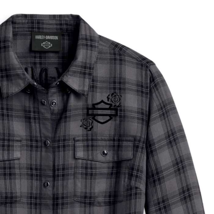 Women's Classic Enchanted Shirt - YD Plaid - Blackened Pearl - XL