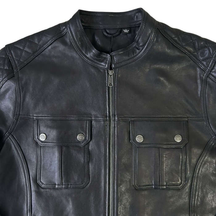Mens Mechanic Leather Jacket - L