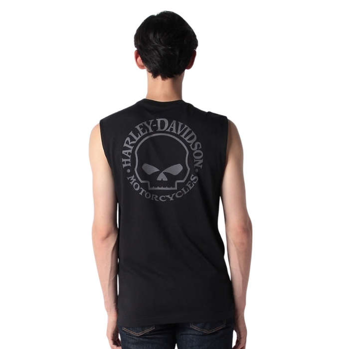 Men's Willie G Skull Muscle Tee - Black Beauty - XL