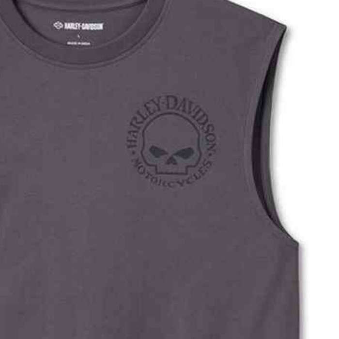 Men's Willie G Skull Muscle Tee - Blackened Pearl - 2XL