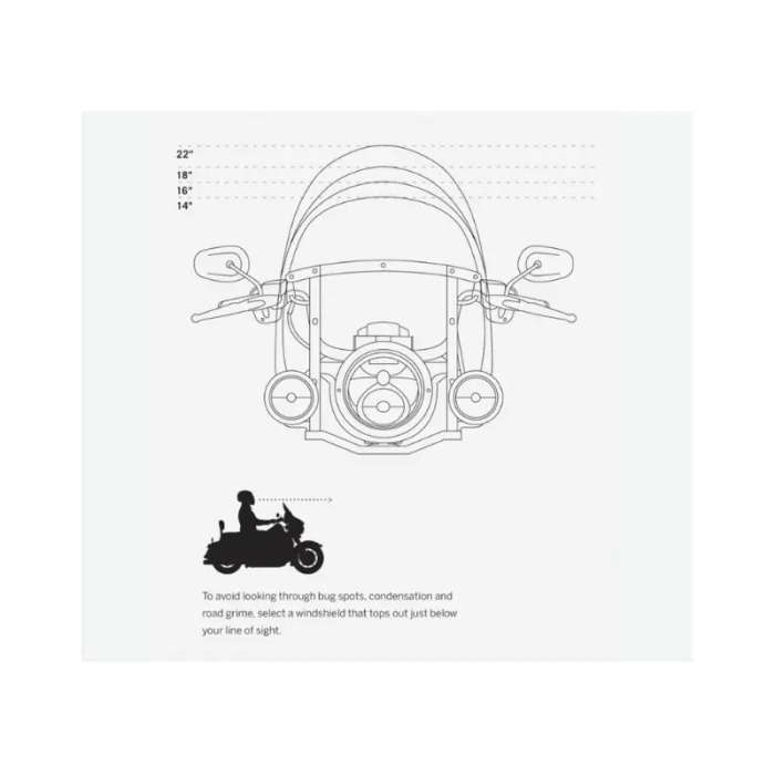 Road King 14 in. H-D Detachables Wind Deflector
