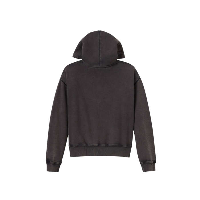 Women's Oversized Washed Bar & Shield Hoodie - M