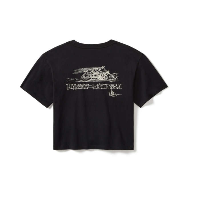 Women's In the Wind Rider Sketch Art Boxy Tee - XL