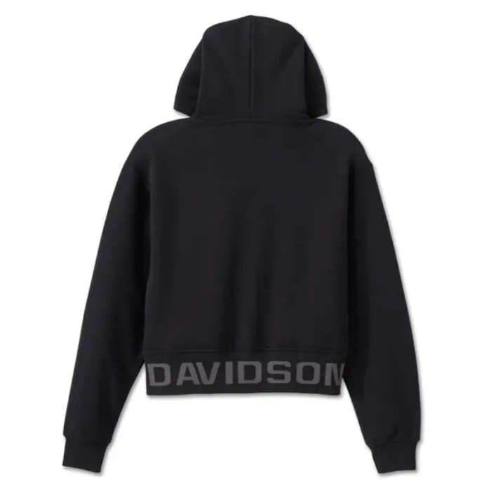 Women's Cropped Full Zip Hoodie - S
