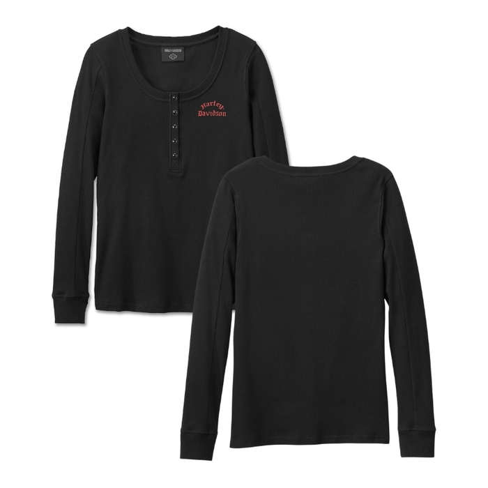 Women's Timeless Long Sleeve Henley - M