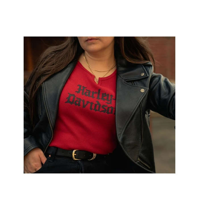 Womens Harley-Davidson Old English Thermal Top - 2XL