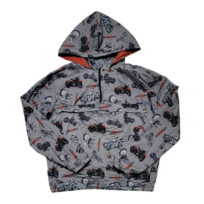 1/4 Zip Printed Windbreaker | Lined Hood - T2-3 Years