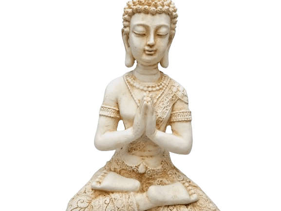 Buddha Meditation Statue on Lotus (34cm)