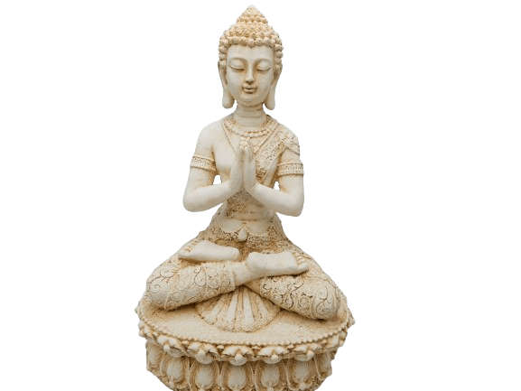 Buddha Meditation Statue on Lotus (34cm)