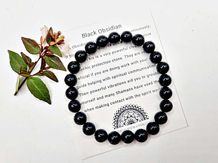 Black Obsidian Bangle (8mm)