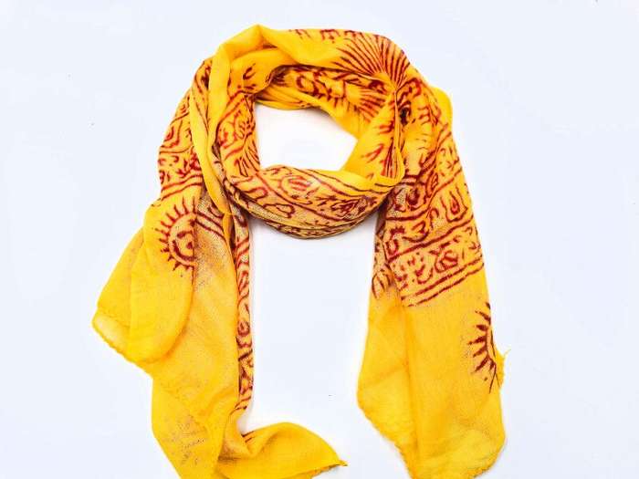 Meditation Scarf - Yellow Om