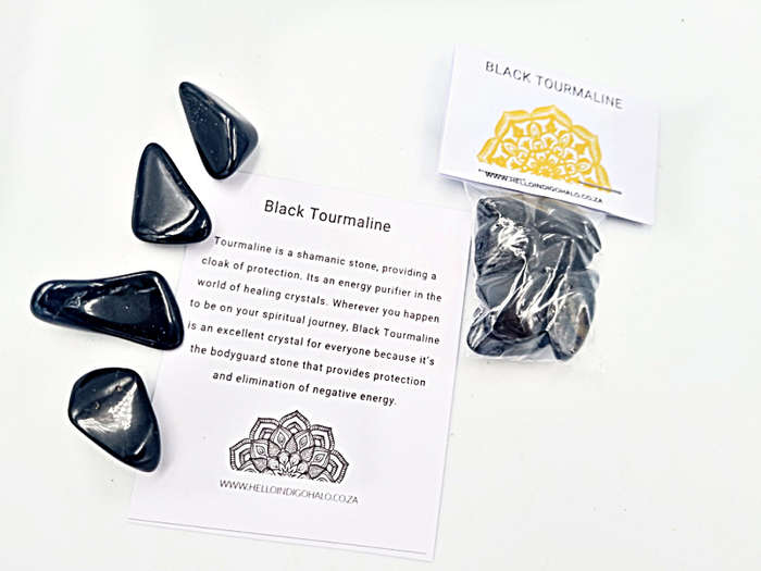 Black Tourmaline Tumble Stone Pack Mini's